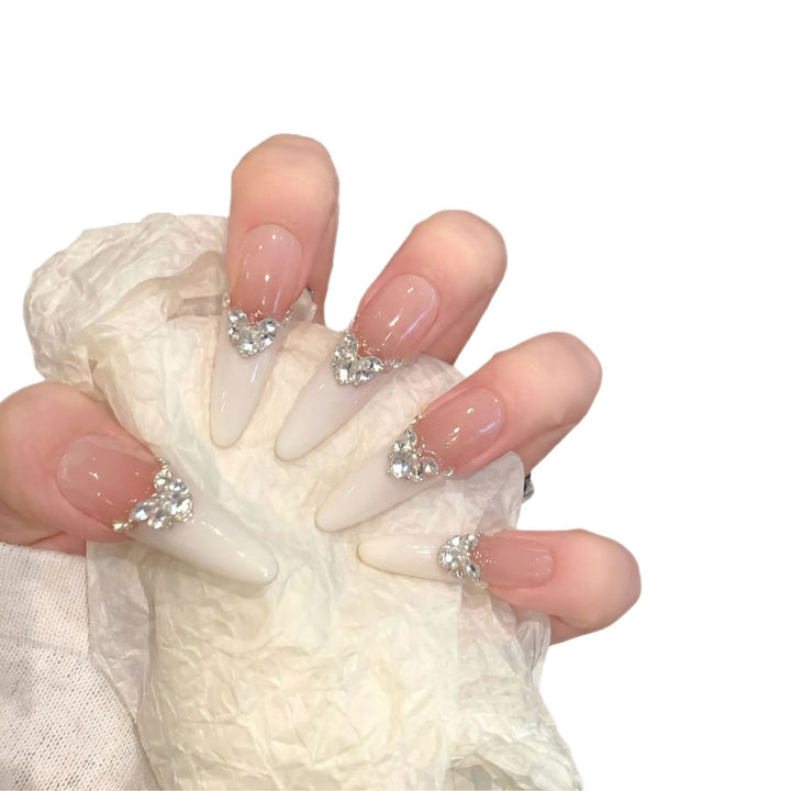 Elegant Stiletto Press-On Nail Art Set Stornfield