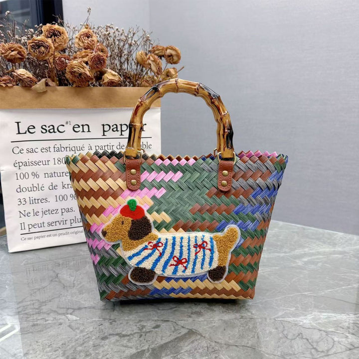 Shoulder bag with playful dog motif Stornfield