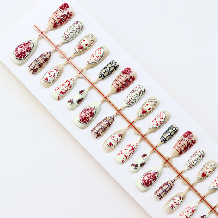 Decorative Press-On Nail Art Set
