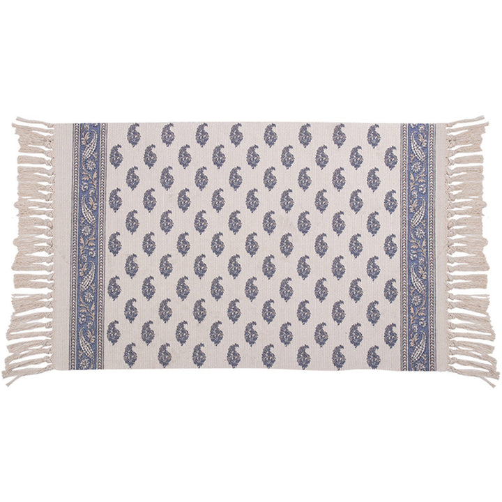 Decorative runner for dining table and console in Boho-Mandala design with fringes Stornfield