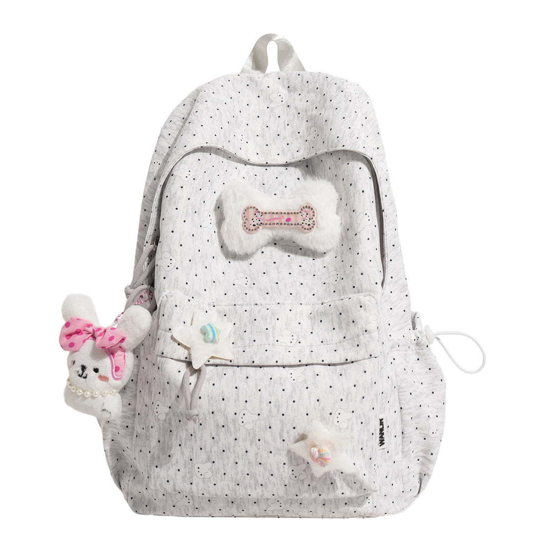 Lightweight Polka Dot Casual Backpack Stornfield