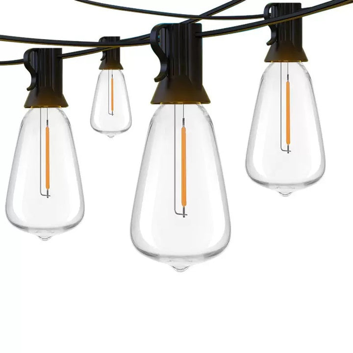 Outdoor Vintage Filament LED String Lights With Shatterproof Teardrop Bulbs And Heavy-Duty Weatherproof Cable Stornfield