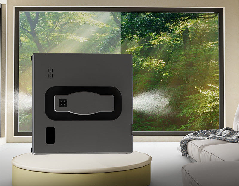 advanced robotic window cleaning system with remote control and safety tether Stornfield