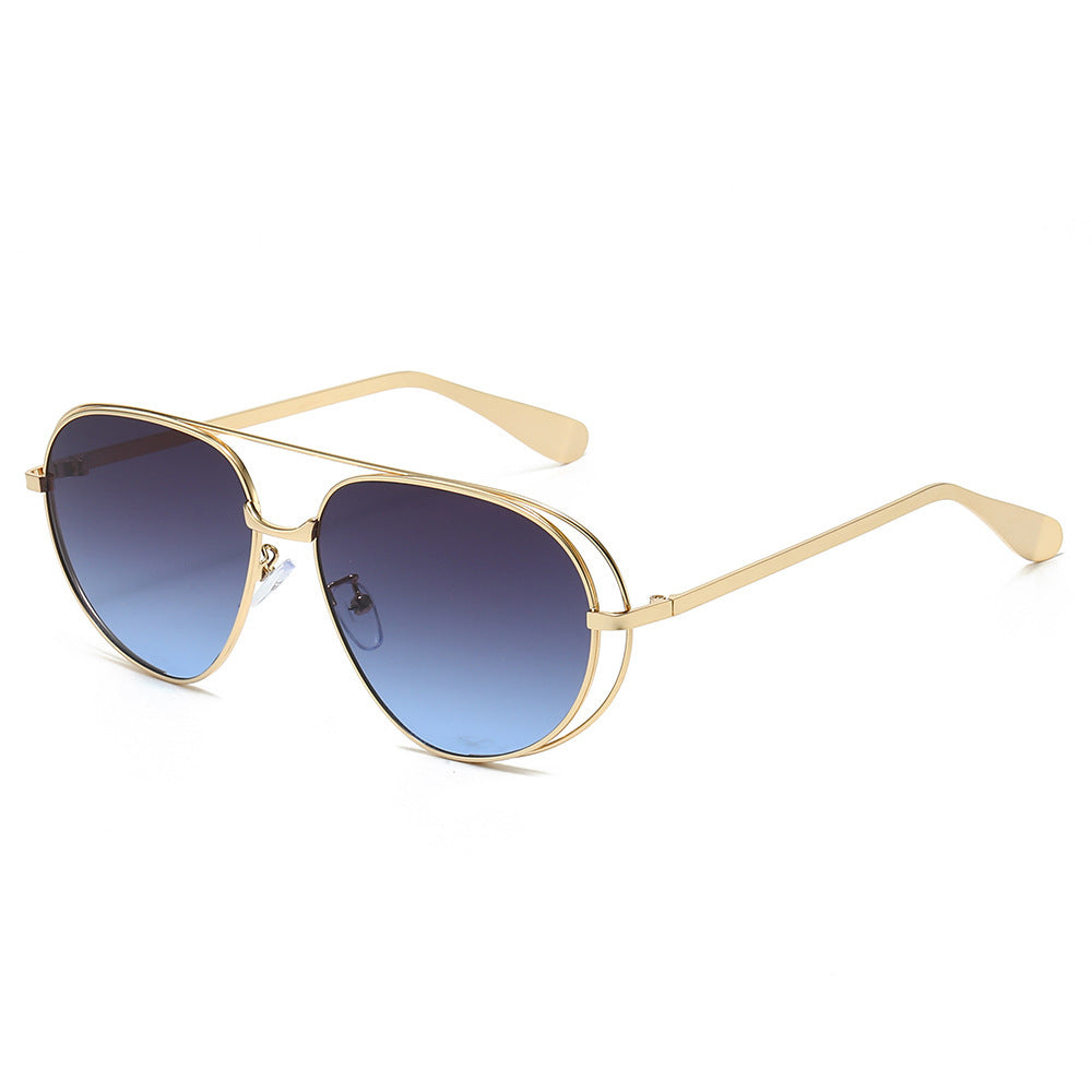 Stylish Aviator Sunglasses with Blue Lenses Stornfield