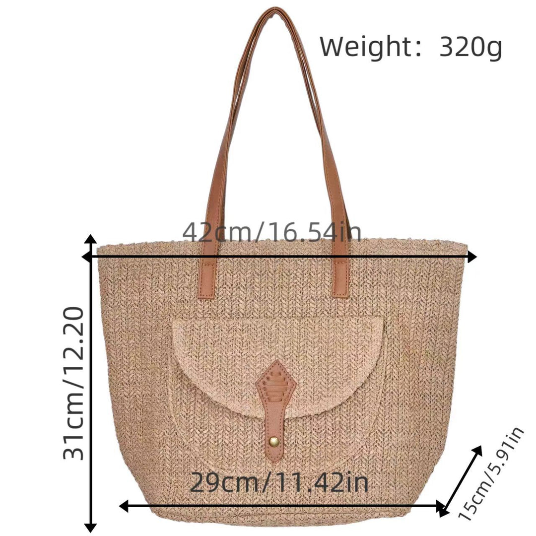 Shopping bag with magnetic closure and reinforced carrying handles Stornfield