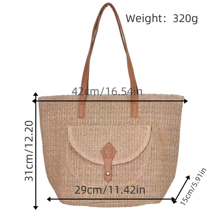 Shopping bag with magnetic closure and reinforced carrying handles Stornfield