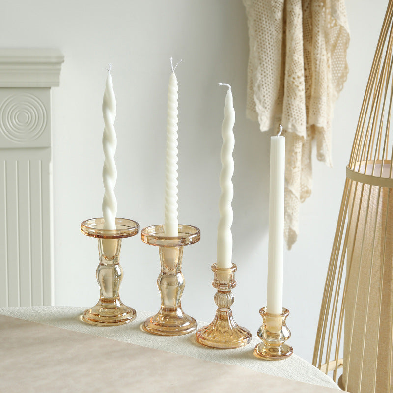 Double-Helix Sculpted Taper Candles Set