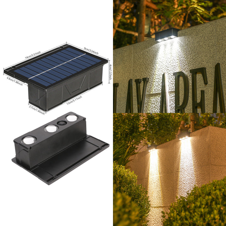Outdoor Solar RGB Wall-Mounted Accent Lights With Dual-Beam Waterproof Design Stornfield
