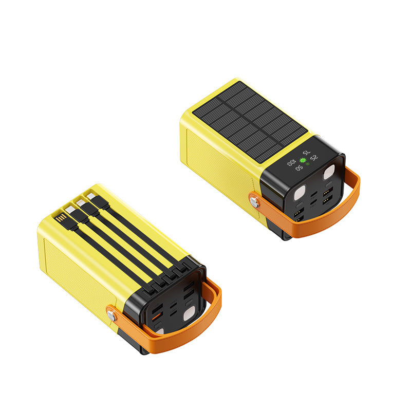 Portable solar power bank with multifunctional ports and LED display Stornfield