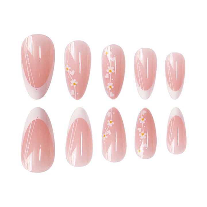 Artistic Floral Gradient Press-On Nail Set Stornfield