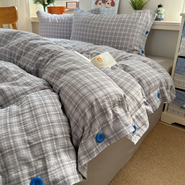 Cozy Plaid Duvet Cover Set