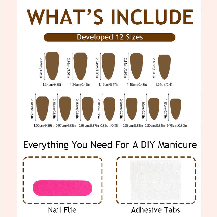 Artificial nail set with creative leaf design and elegant glitter accents Stornfield