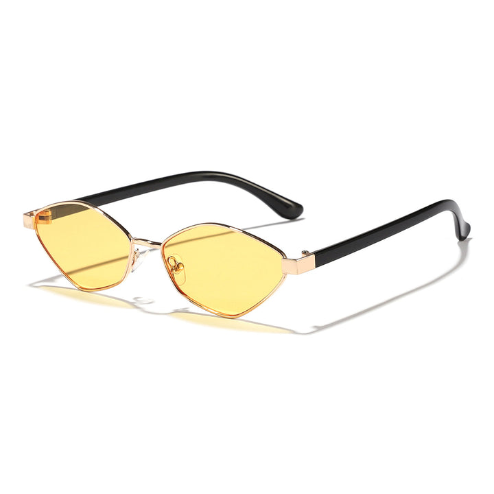 Women's Cat Eye Sunglasses with Brown Lenses and Elegant Metal Frame Stornfield