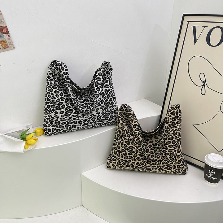 Leopard Print Slouchy Shoulder Bag