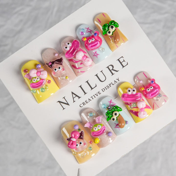 Creative Themed Press-On Nail Set