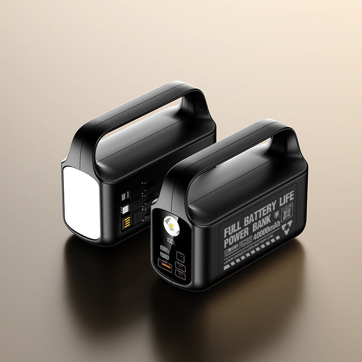 Portable power bank with integrated LED lighting and high capacity Stornfield