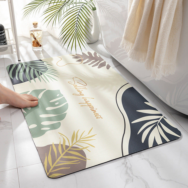 Tropical-Inspired Soft Bath Mat