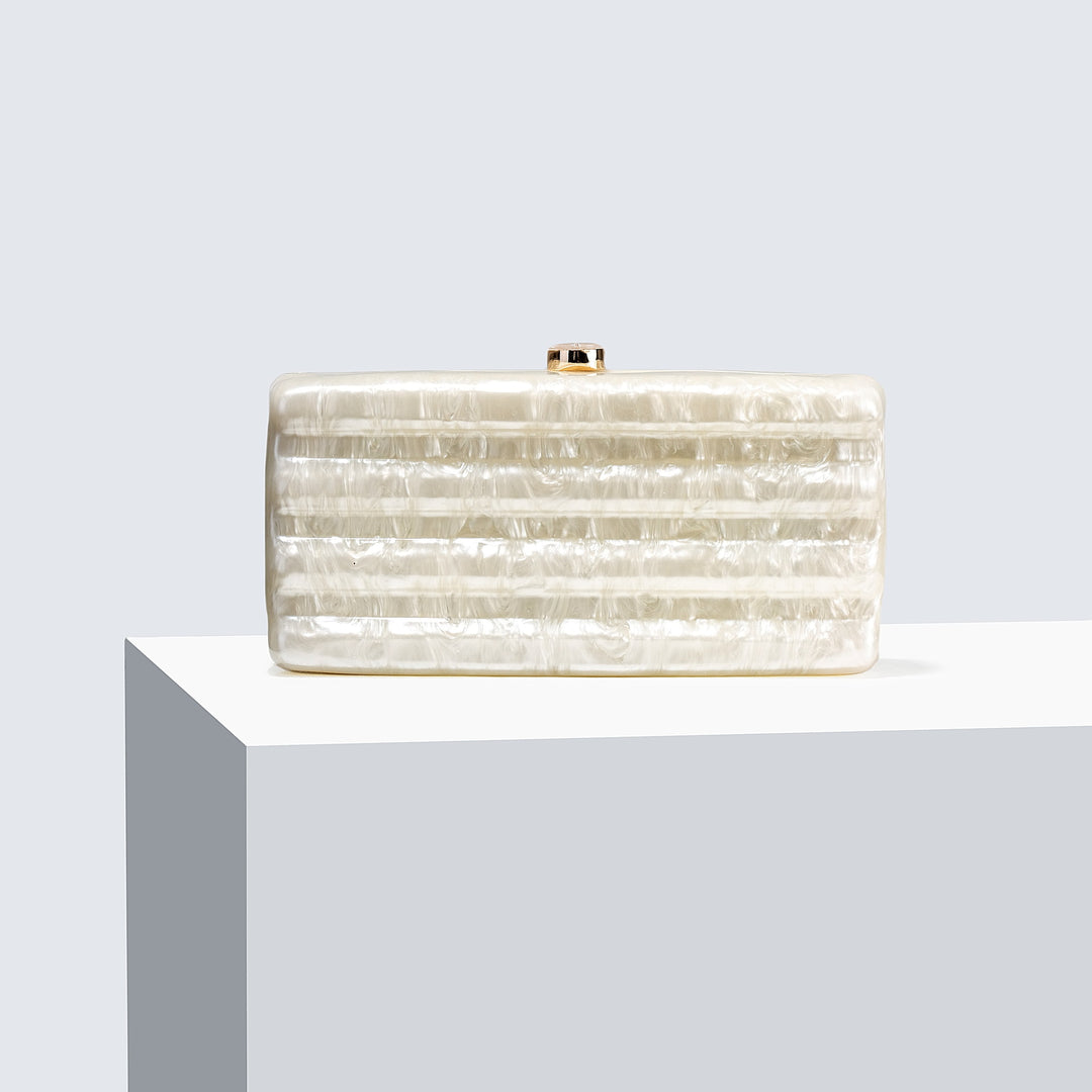 Glamorous Textured Evening Clutch