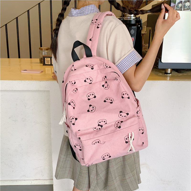 Casual backpack with panda motif Stornfield