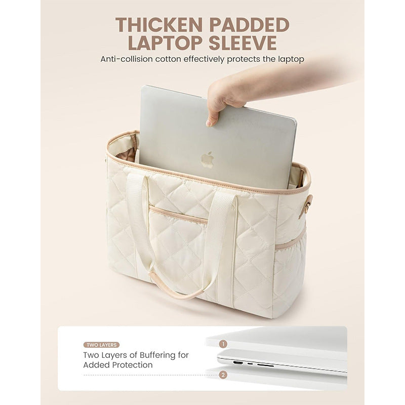 Elegant and roomy shoulder bag with structured quilting Stornfield
