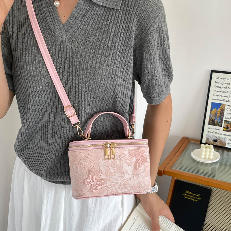 Elegant Floral Embossed Handbag