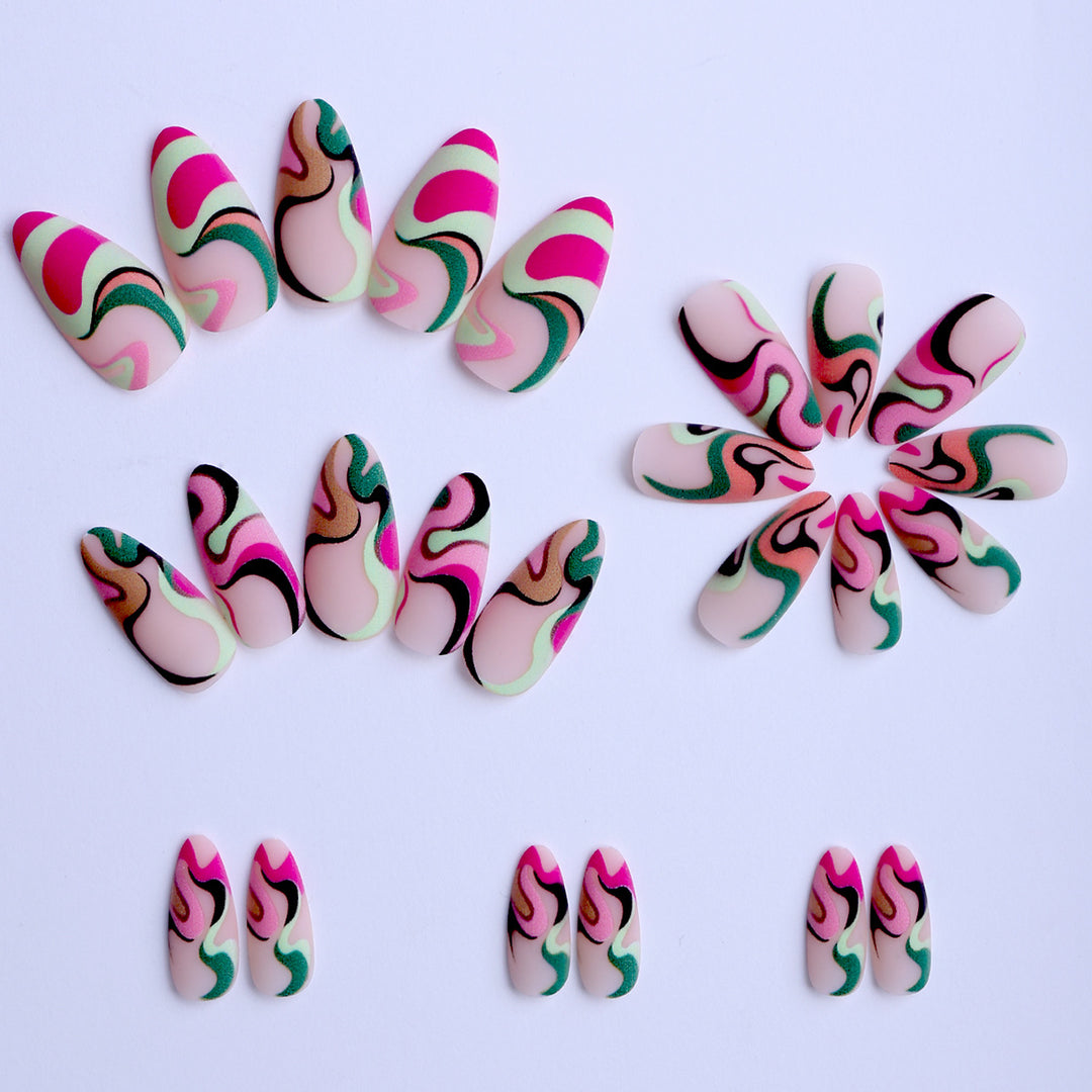 Artificial Nails in Modern Abstract Design Stornfield