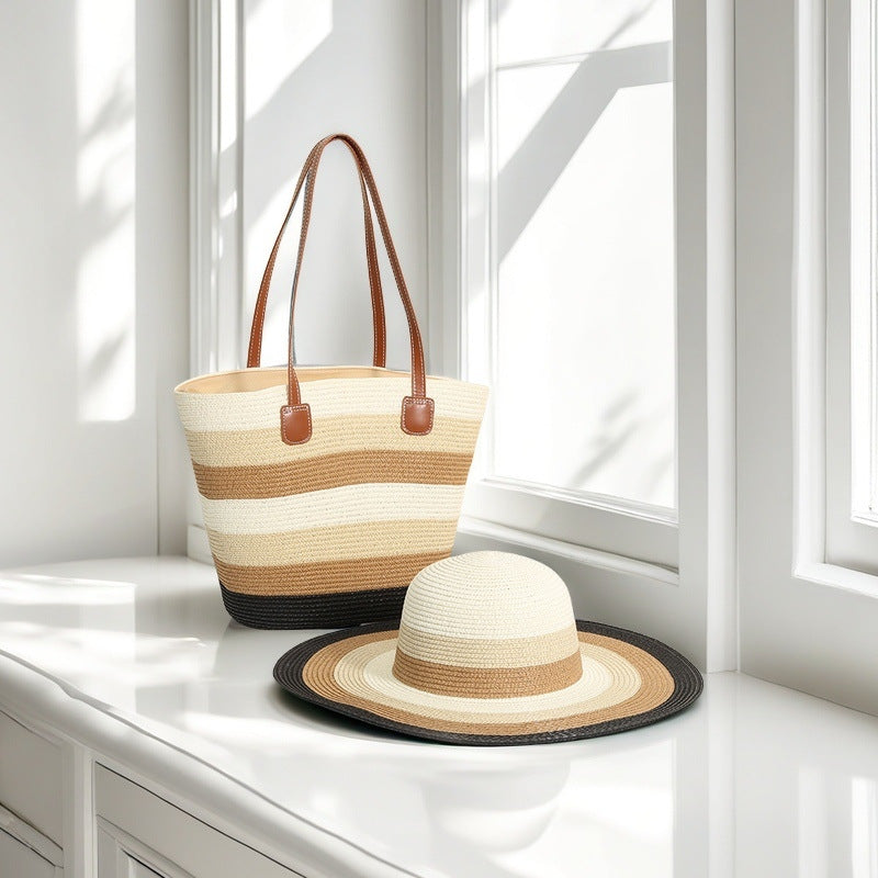 Beach bag with colorful stripes Stornfield