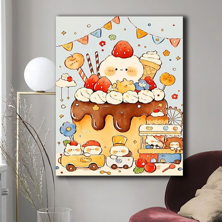 Whimsical Dessert-Themed Canvas Art Print Stornfield