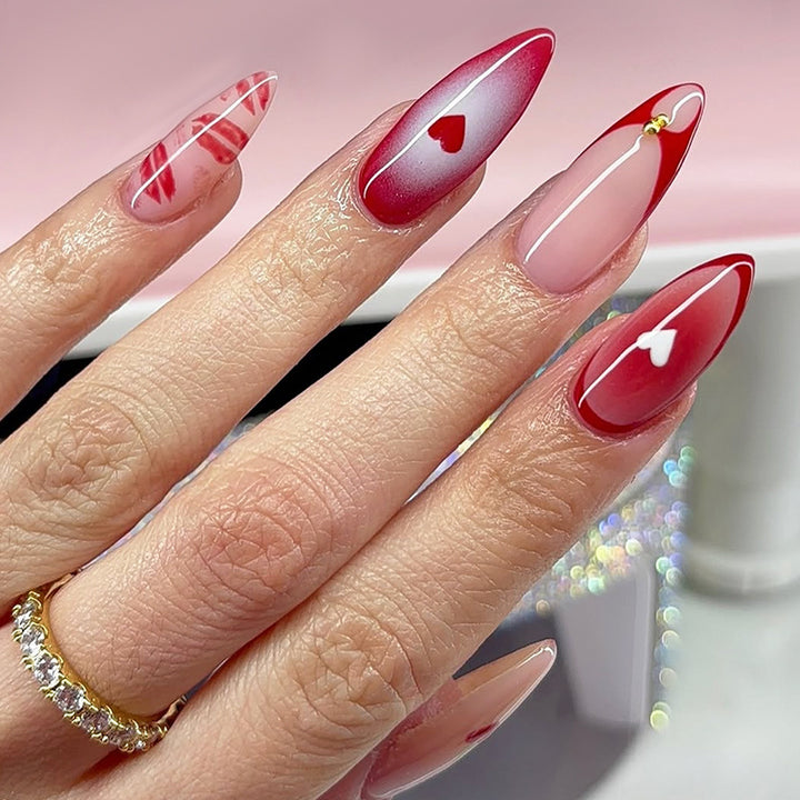 Artistic Heart Design Press-On Nails Stornfield
