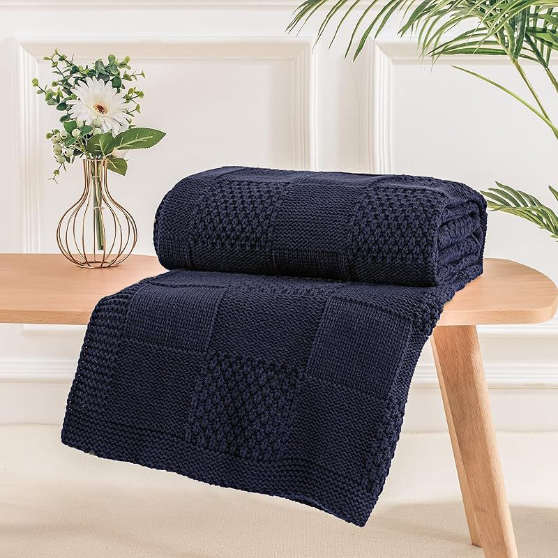 Textured Knit Throw Blanket