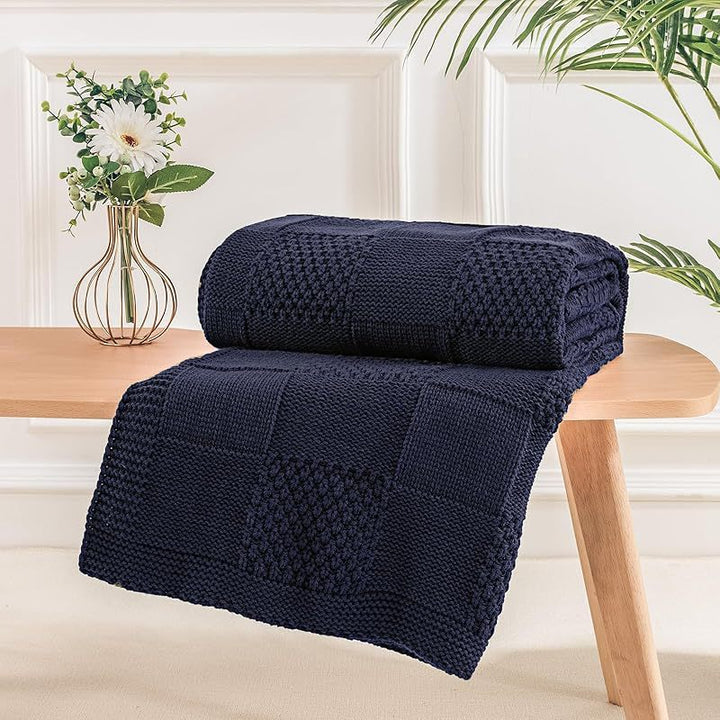 Textured Knit Throw Blanket