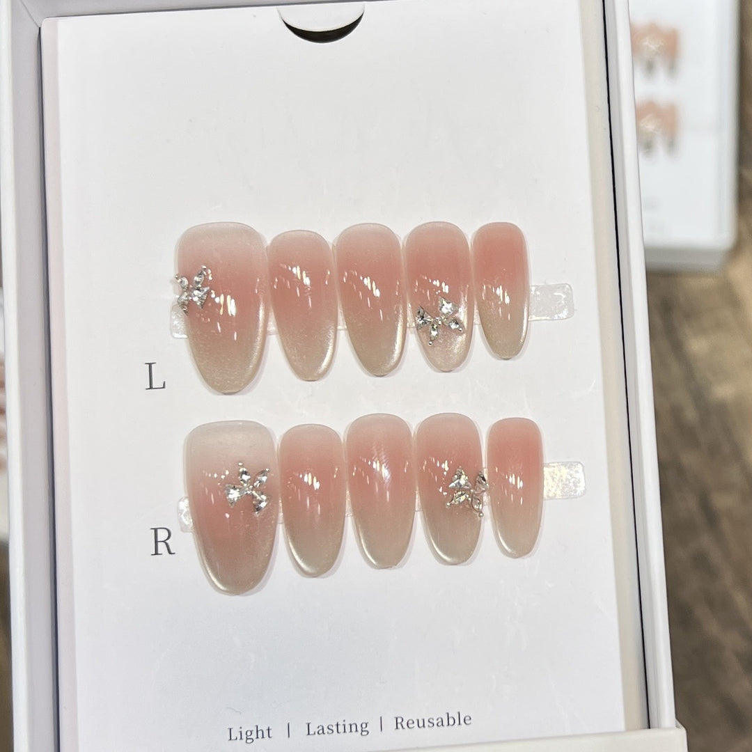 Ombre Glitter Press-On Nail Art Set Stornfield