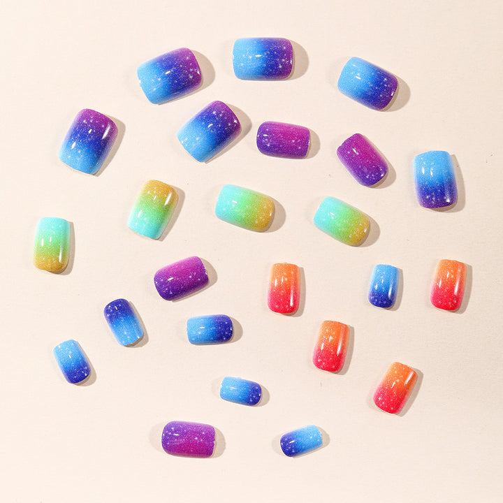 Glittering Gradient Acrylic Nail Art Extensions Stornfield
