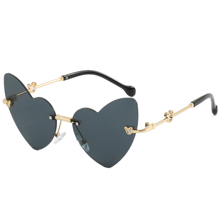 Women's Heart-Shaped Sunglasses with Embellished Frame Stornfield