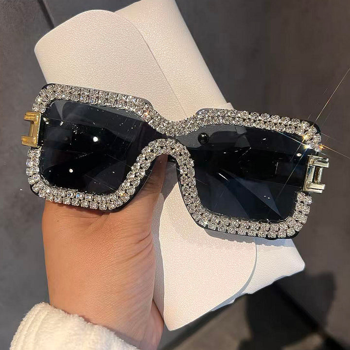Women's Fashion Oversized Sunglasses with Sparkling Crystal Accents Stornfield