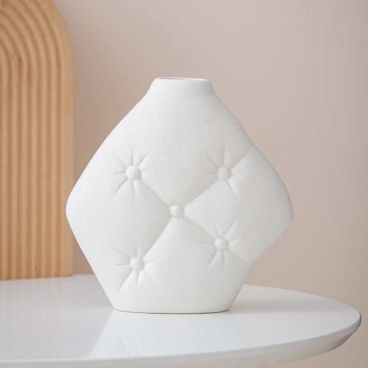 Contemporary Textured Decorative Ceramic Vase