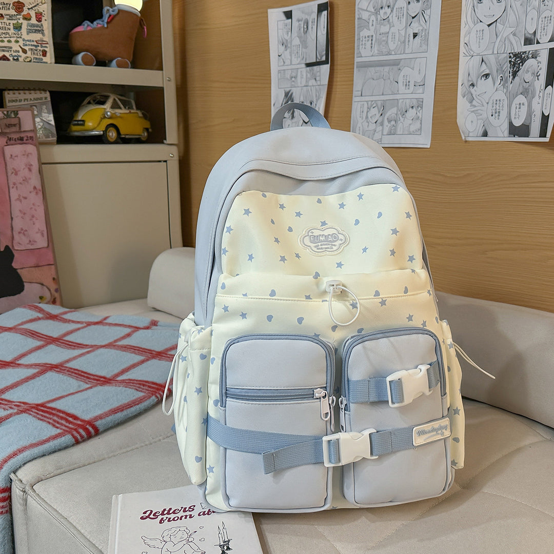 Stylish Star-Patterned Backpack Stornfield