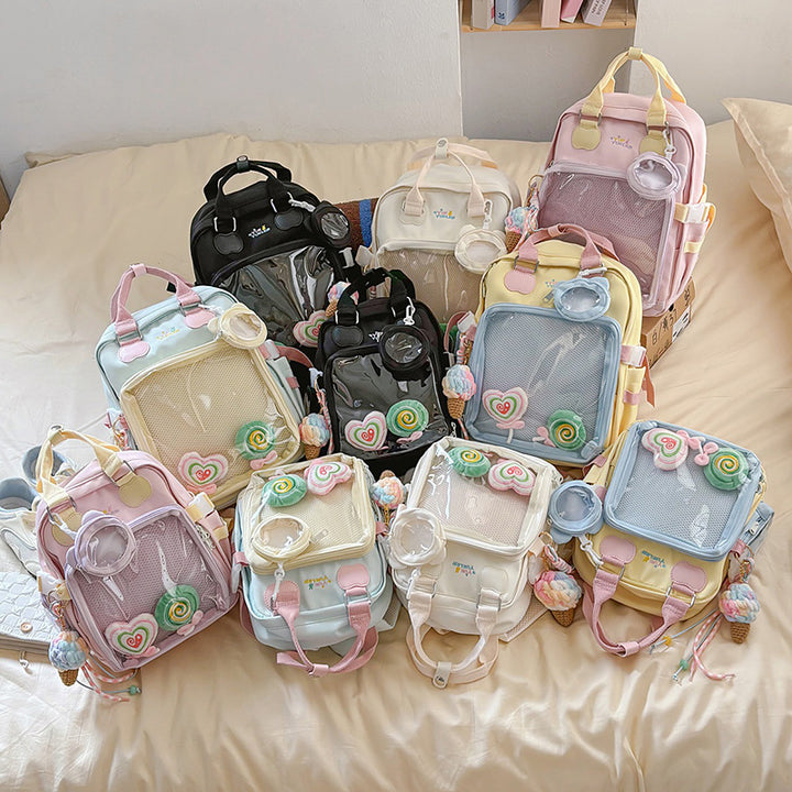 Versatile Multi-Functional Backpack with Decorative Patches Stornfield