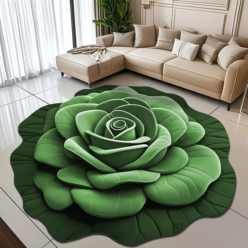 Floral Texture Area Rug