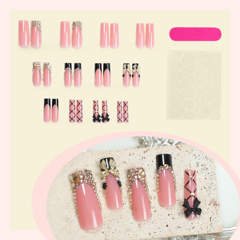 Artificial Nail Set with Glamorous Decorations and Elegant Accents Stornfield
