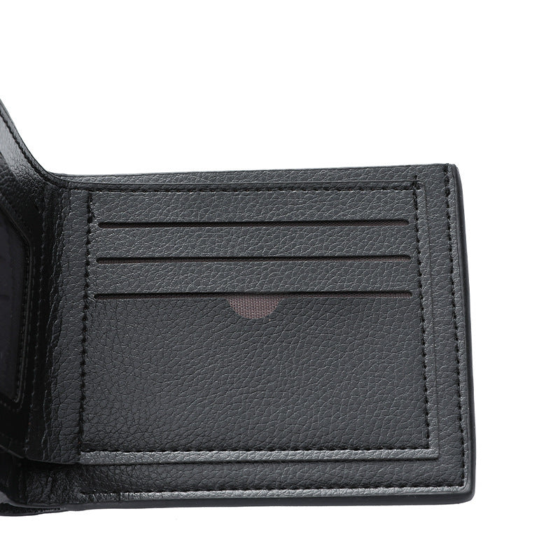Textured Bi-Fold Leather Wallet Stornfield