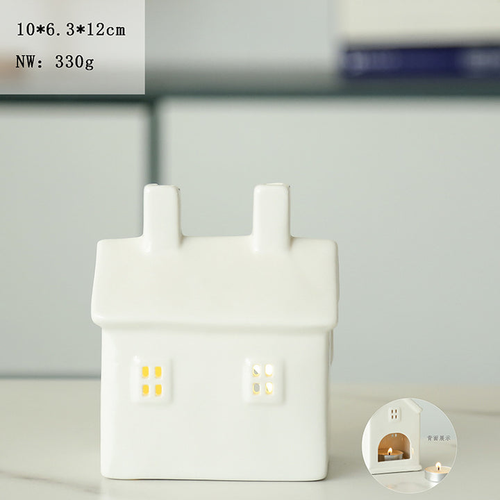 Ceramic House-Shaped Tea Light Holder Stornfeild