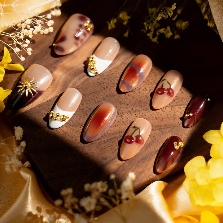 Decorative Resin Press-On Nail Art Set Stornfield