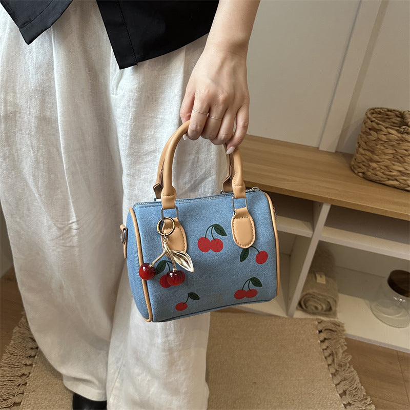 Stylish Cherry Print Handbag