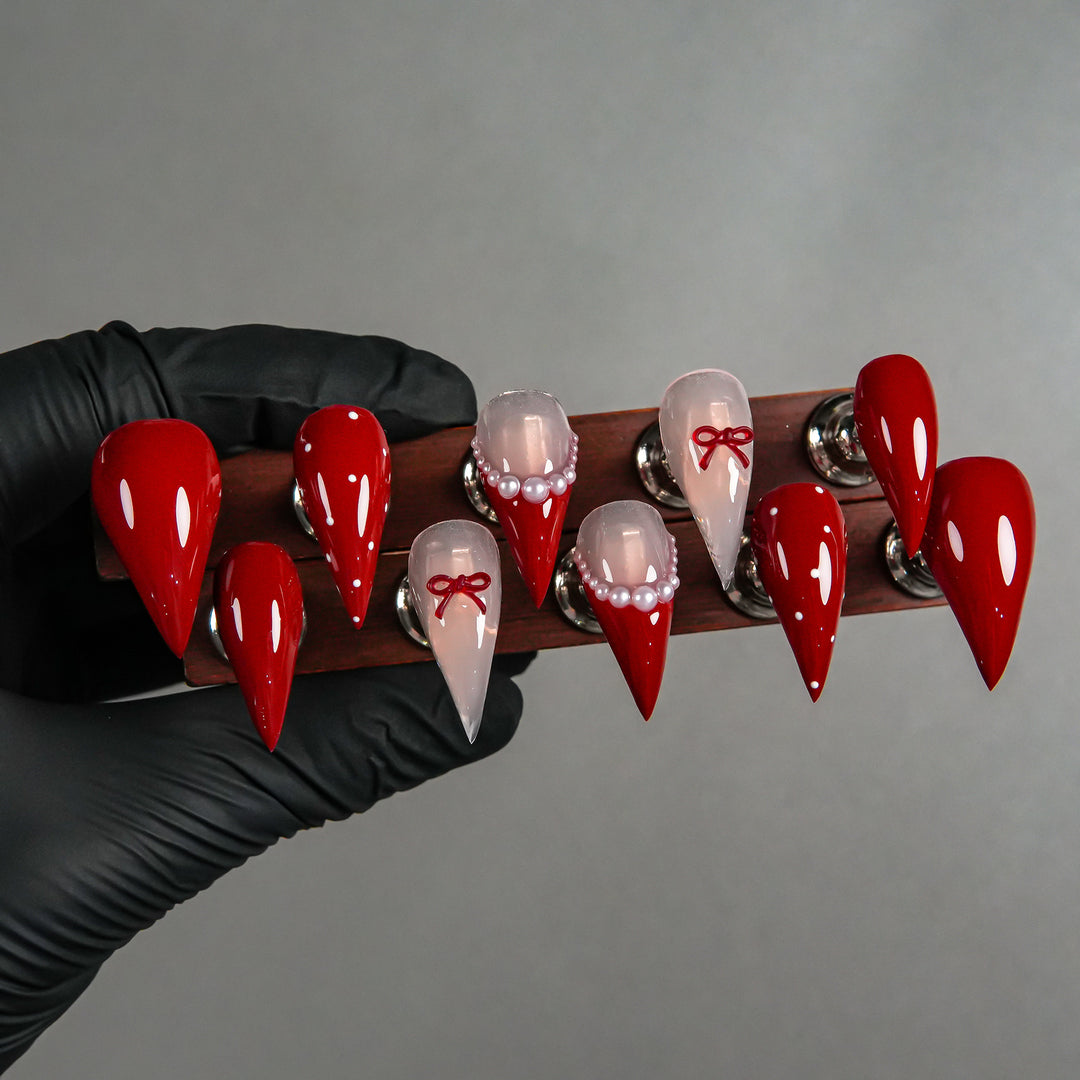 Stiletto Press-On Nail Set with Gradient Design
