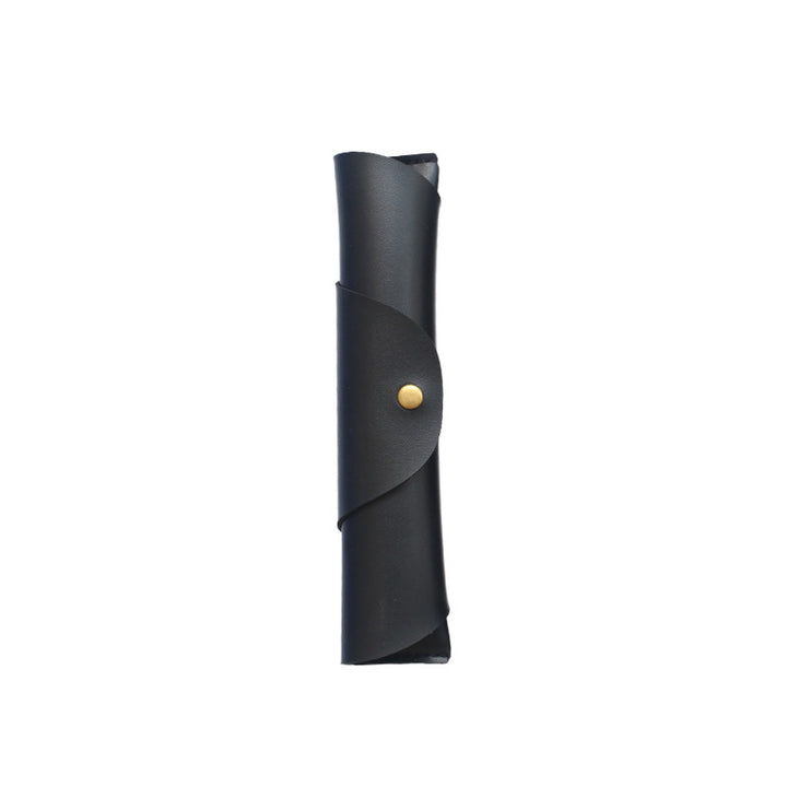Premium Leather Roll-Up Pencil Case