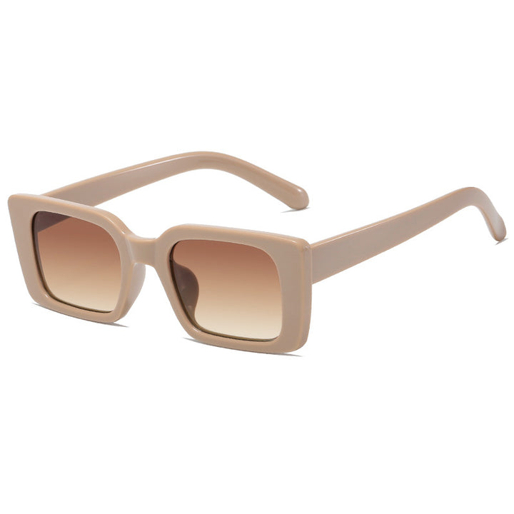 Women's fashionable square sunglasses with wide, glossy frame Stornfield