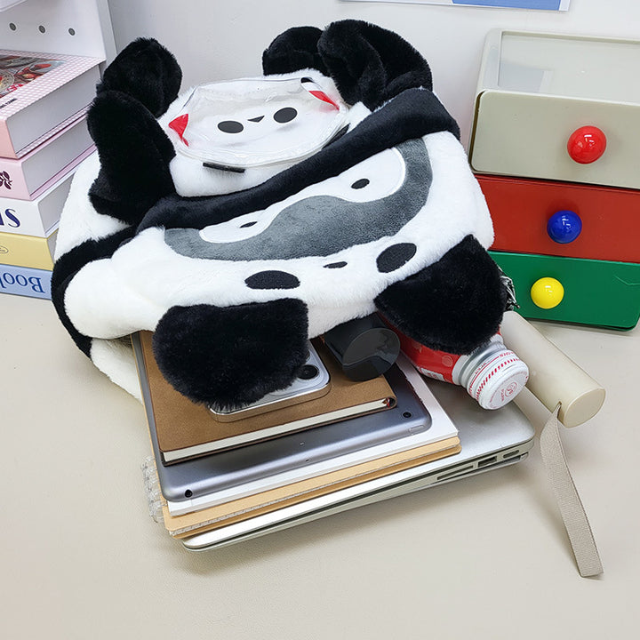 Plush Backpack with Playful Panda Design Stornfield