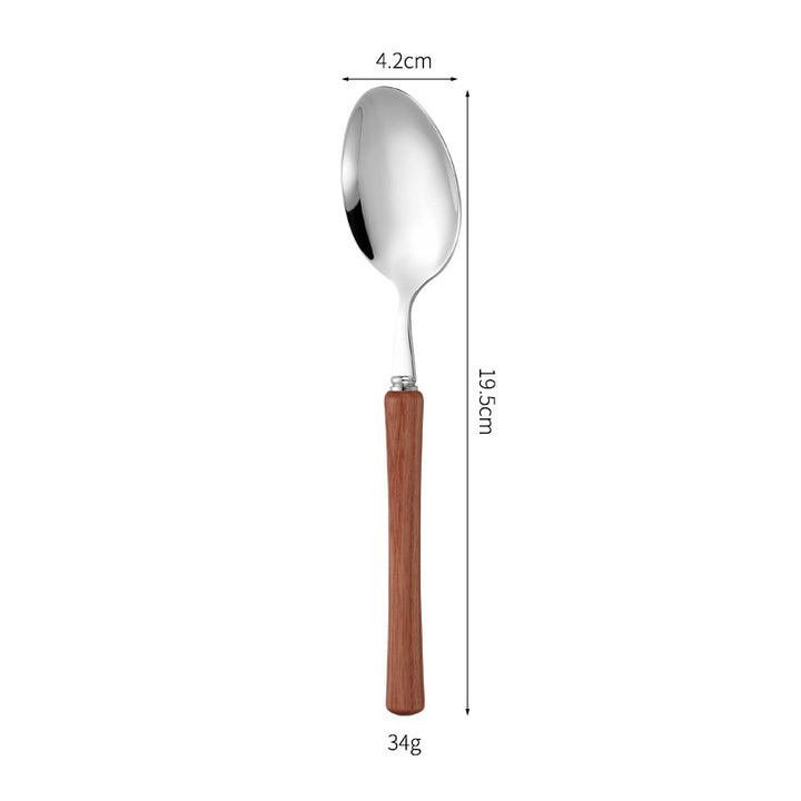 Elegant serving spoon with ergonomic wooden handle Stornfield