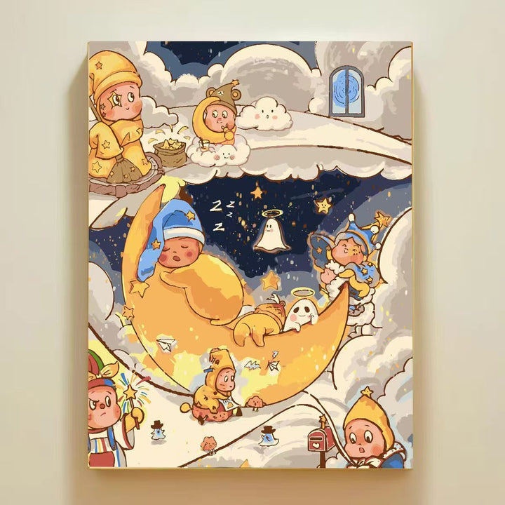 Playful Cartoon Themed Wall Art Canvas Print Stornfield